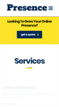 Mobile Screenshot of presence.co.uk